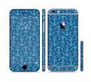 The Blue Anchor Collage V2 Sectioned Skin Series for the Apple iPhone 6 Plus