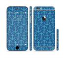 The Blue Anchor Collage V2 Sectioned Skin Series for the Apple iPhone 6s Plus