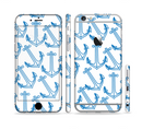 The Blue Anchor Stitched Pattern Sectioned Skin Series for the Apple iPhone 6 Plus