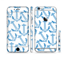 The Blue Anchor Stitched Pattern Sectioned Skin Series for the Apple iPhone 6s Plus