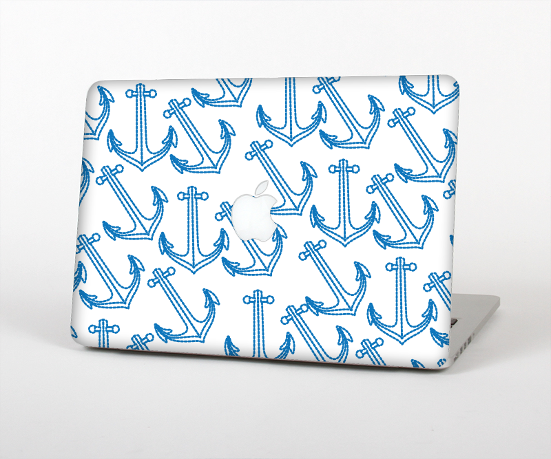 The Blue Anchor Stitched Pattern Skin for the Apple MacBook Pro Retina 15"