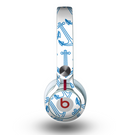 The Blue Anchor Stitched Pattern Skin for the Beats by Dre Mixr Headphones