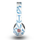 The Blue Anchor Stitched Pattern Skin for the Beats by Dre Original Solo-Solo HD Headphones