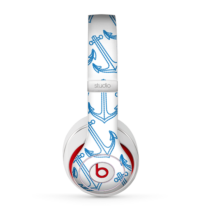 The Blue Anchor Stitched Pattern Skin for the Beats by Dre Studio (2013+ Version) Headphones