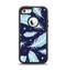 The Blue Aztec Feathers and Stars Apple iPhone 5-5s Otterbox Defender Case Skin Set