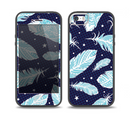 The Blue Aztec Feathers and Stars Skin Set for the iPhone 5-5s Skech Glow Case