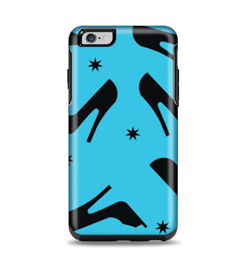 The Blue & Black High-Heel Pattern V12 Apple iPhone 6 Plus Otterbox Symmetry Case Skin Set