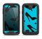 The Blue & Black High-Heel Pattern V12 Samsung Galaxy S4 LifeProof Fre Case Skin Set