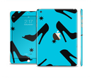 The Blue & Black High-Heel Pattern V12 Full Body Skin Set for the Apple iPad Mini 3