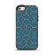 The Blue & Black Spirals Pattern Apple iPhone 5-5s Otterbox Symmetry Case Skin Set