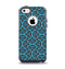 The Blue & Black Spirals Pattern Apple iPhone 5c Otterbox Commuter Case Skin Set