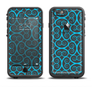 The Blue & Black Spirals Pattern Apple iPhone 6/6s LifeProof Fre Case Skin Set