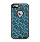 The Blue & Black Spirals Pattern Apple iPhone 6 Plus Otterbox Defender Case Skin Set