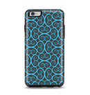 The Blue & Black Spirals Pattern Apple iPhone 6 Plus Otterbox Symmetry Case Skin Set