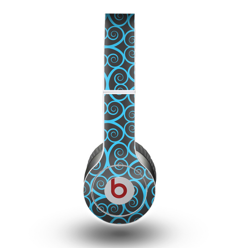 The Blue & Black Spirals Pattern Skin for the Beats by Dre Original Solo-Solo HD Headphones