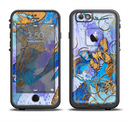 The Blue Bright Watercolor Butter-Floral Apple iPhone 6/6s LifeProof Fre Case Skin Set