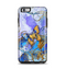 The Blue Bright Watercolor Butter-Floral Apple iPhone 6 Plus Otterbox Symmetry Case Skin Set
