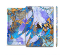 The Blue Bright Watercolor Butter-Floral Full Body Skin Set for the Apple iPad Mini 3
