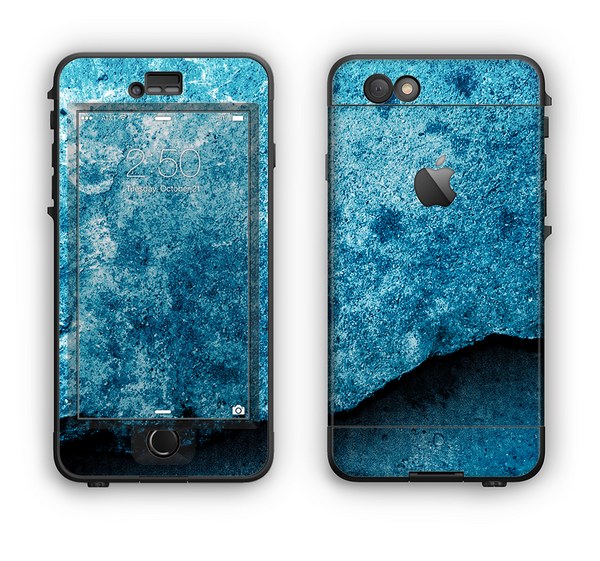 The Blue Broken Concrete Apple iPhone 6 LifeProof Nuud Case Skin Set