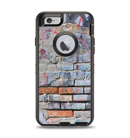 The Blue Chipped Graffiti Wall Apple iPhone 6 Otterbox Defender Case Skin Set