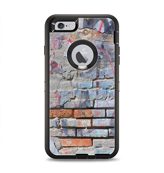 The Blue Chipped Graffiti Wall Apple iPhone 6 Plus Otterbox Defender Case Skin Set
