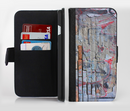 The Blue Chipped Graffiti Wall Ink-Fuzed Leather Folding Wallet Credit-Card Case for the Apple iPhone 6/6s, 6/6s Plus, 5/5s and 5c