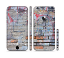 The Blue Chipped Graffiti Wall Sectioned Skin Series for the Apple iPhone 6