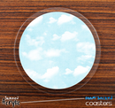 The Blue Cloudy Skies Skinned Foam-Backed Coaster Set