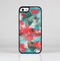 The Blue & Coral Abstract Butterfly Sprout Skin-Sert Case for the Apple iPhone 5/5s
