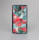 The Blue & Coral Abstract Butterfly Sprout Skin-Sert Case for the Samsung Galaxy Note 3