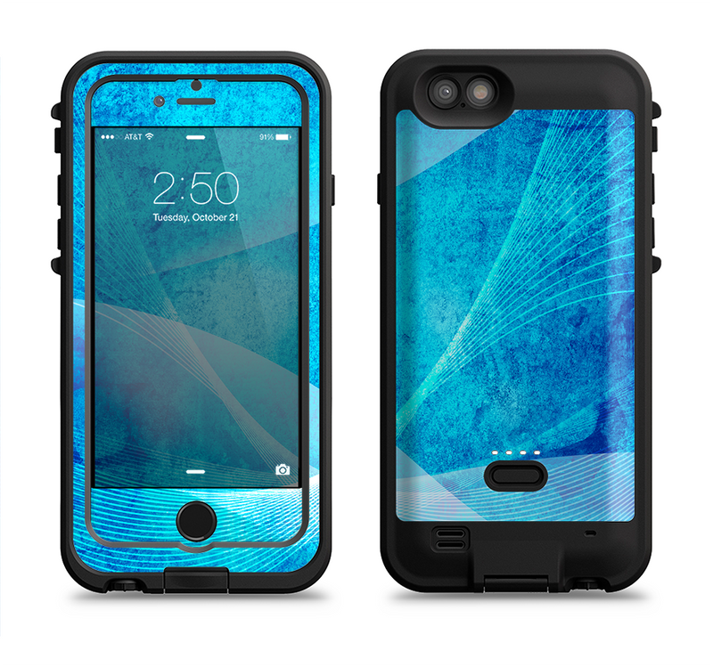 the blue distressed waves  iPhone 6/6s Plus LifeProof Fre POWER Case Skin Kit