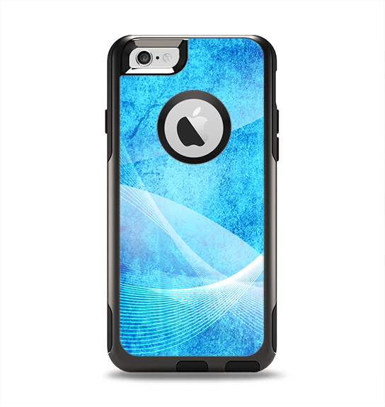 The Blue DIstressed Waves Apple iPhone 6 Otterbox Commuter Case Skin Set