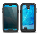 The Blue DIstressed Waves Samsung Galaxy S4 LifeProof Fre Case Skin Set