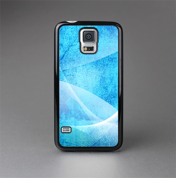 The Blue DIstressed Waves Skin-Sert Case for the Samsung Galaxy S5