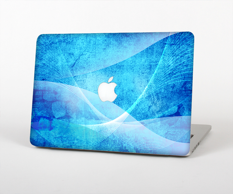 The Blue Distressed Waves Skin for the Apple MacBook Air 13"