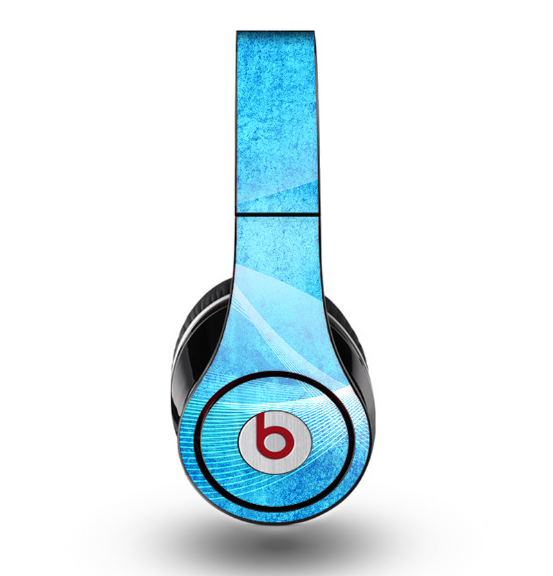 The Blue DIstressed Waves Skin for the Original Beats by Dre Studio Headphones