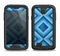The Blue Diamond Pattern Samsung Galaxy S4 LifeProof Nuud Case Skin Set