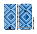 The Blue Diamond Pattern Sectioned Skin Series for the Apple iPhone 6s Plus