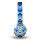 The Blue Diamond Pattern Skin for the Beats by Dre Mixr Headphones
