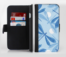The Blue DragonFly Ink-Fuzed Leather Folding Wallet Credit-Card Case for the Apple iPhone 6/6s, 6/6s Plus, 5/5s and 5c
