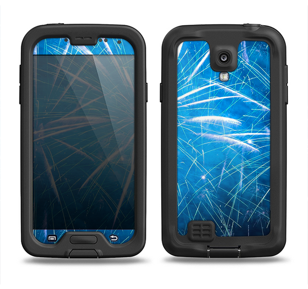 The Blue Fireworks Samsung Galaxy S4 LifeProof Nuud Case Skin Set