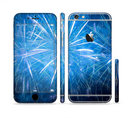 The Blue Fireworks Sectioned Skin Series for the Apple iPhone 6s Plus