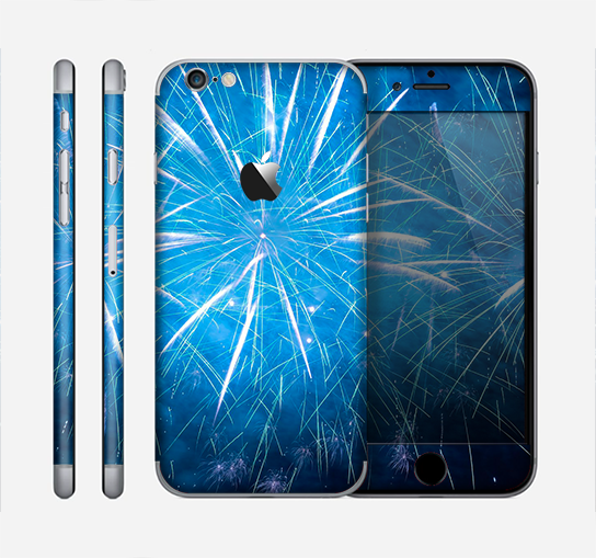 The Blue Fireworks Skin for the Apple iPhone 6