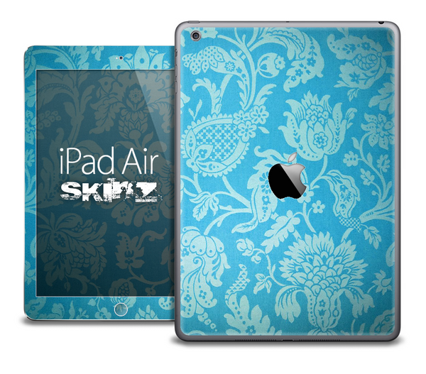 The Blue Floral Lace Skin for the iPad Air
