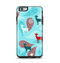The Blue Fun Colored Deer Vector Apple iPhone 6 Plus Otterbox Symmetry Case Skin Set