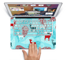 The Blue Fun Colored Deer Vector Skin Set for the Apple MacBook Air 11"