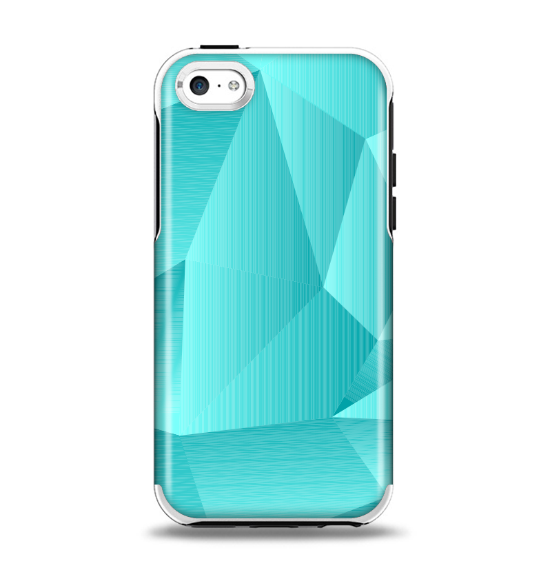 The Blue Geometric Pattern Apple iPhone 5c Otterbox Symmetry Case Skin Set