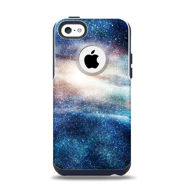 The Blue & Gold Glowing Star-Wave Apple iPhone 5c Otterbox Commuter Case Skin Set