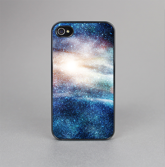 The Blue & Gold Glowing Star-Wave Skin-Sert for the Apple iPhone 4-4s Skin-Sert Case