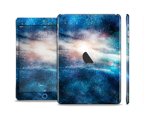 The Blue & Gold Glowing Star-Wave Full Body Skin Set for the Apple iPad Mini 2